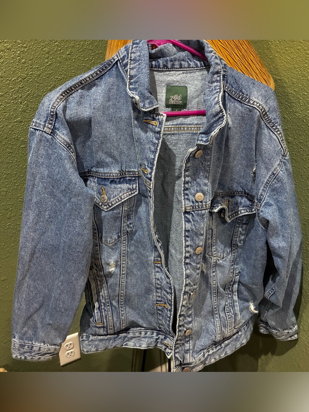 wild fable faded blue denim jacket